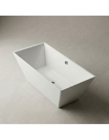Vanna ERUNNA 1 1752x805mm ar pārplūdi, balta matēta