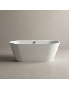Vanna SELENE 1595x640mm ar pārplūdi, balta matēta