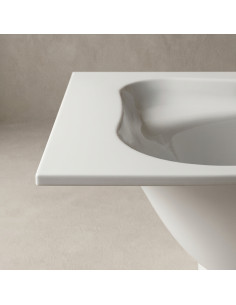 Vanna TREVI S 1400x950mm, kreisā, balta matēta 2