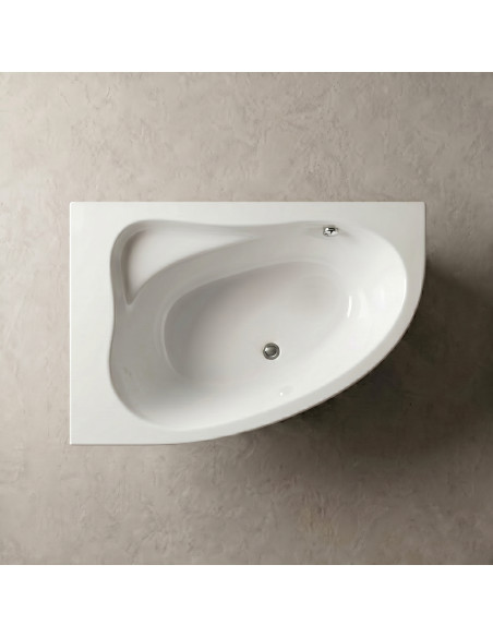 Vanna TREVI S 1400x950mm, kreisā, balta matēta