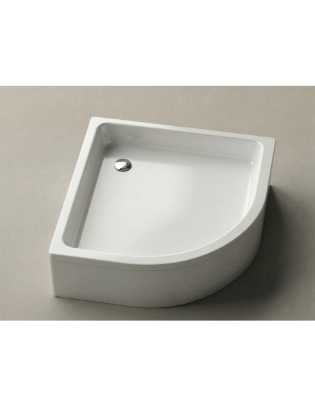 Shower tray R-90 (897x897), white, with panel