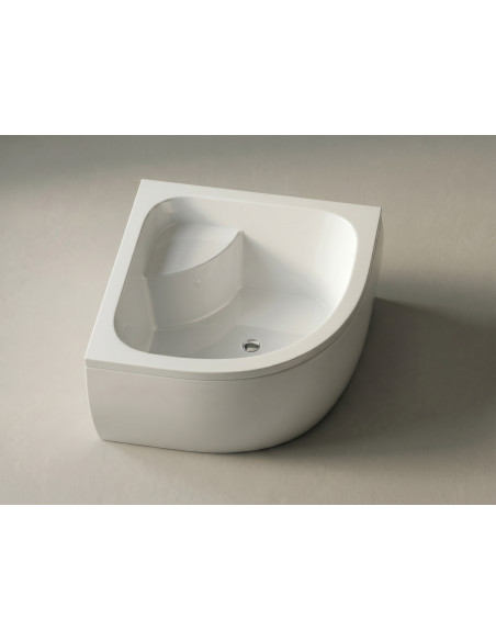 Shower tray RD-90 (895x895), white with panel