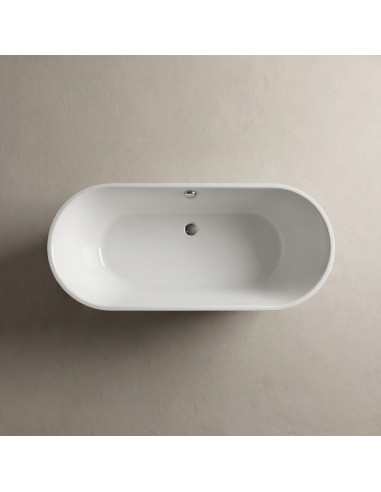 Bathtub SELENE (1595x640) white, without overflow