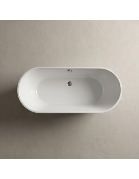 Bathtub SELENE (1595x640) white, without overflow