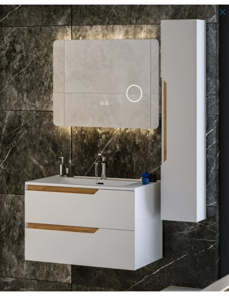 Spogulis ar LED apgaismojumu un apsildi, 60x80 cm, grima spogulis 50324021 - 1