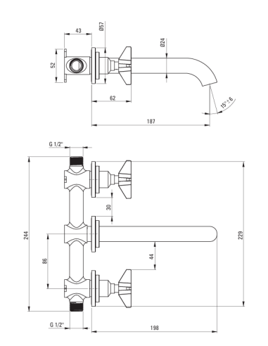 Deante Temisto Washbasin tap, concealed BQT_054D - 3
