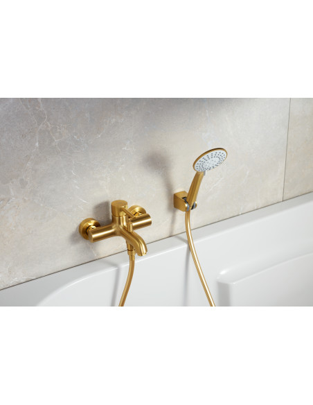 MOZA BRUSHED GOLD sienas vannas maisītājs 5034-010-31