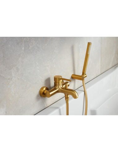 MOZA BRUSHED GOLD sienas vannas maisītājs 5034-010-31