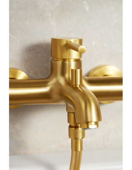 MOZA BRUSHED GOLD sienas vannas maisītājs 5034-010-31