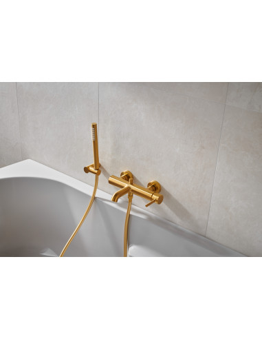 MOZA BRUSHED GOLD sienas vannas maisītājs 5034-020-31