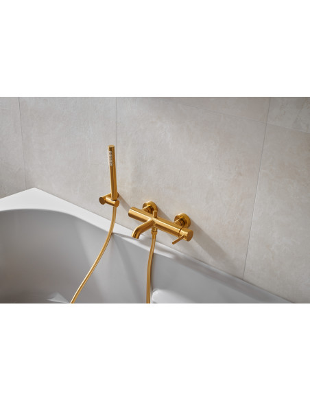 MOZA BRUSHED GOLD sienas vannas maisītājs 5034-020-31