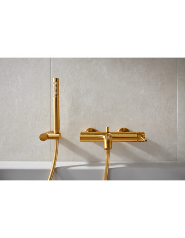 MOZA BRUSHED GOLD sienas vannas maisītājs 5034-020-31