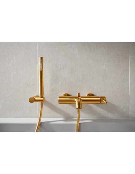 MOZA BRUSHED GOLD sienas vannas maisītājs 5034-020-31