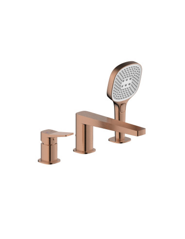MALAGA BRUSHED ROSE GOLD 3 bedrīšu vannas maisītājs uz virsmas 4525-210-34