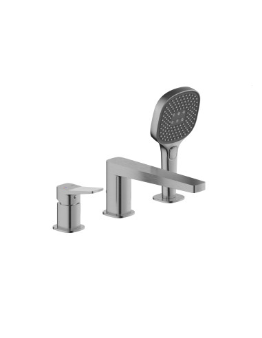 MALAGA GUN METAL GREY 3 bedrīšu vannas maisītājs uz virsmas 4525-210-61