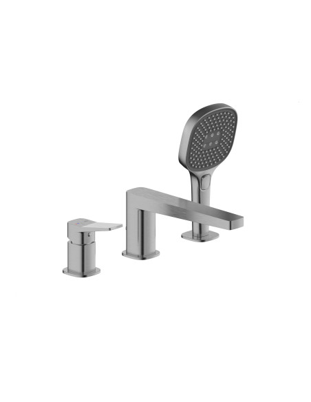 MALAGA GUN METAL GREY 3 bedrīšu vannas maisītājs uz virsmas 4525-210-61