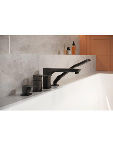 MOKAIT BLACK 4 bedrīšu vannas maisītājs uz virsmas 5535-210-81