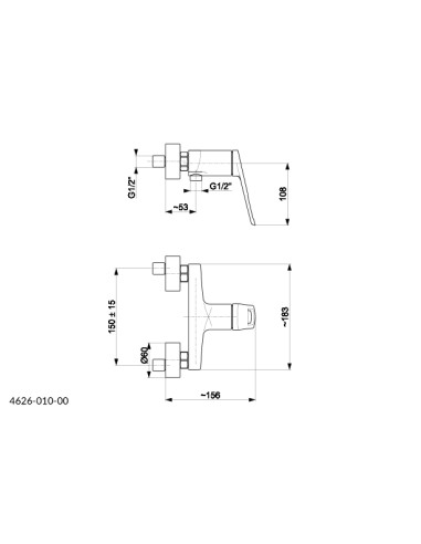 AMAZONIT sienas dušas maisītājs 4626-010-00