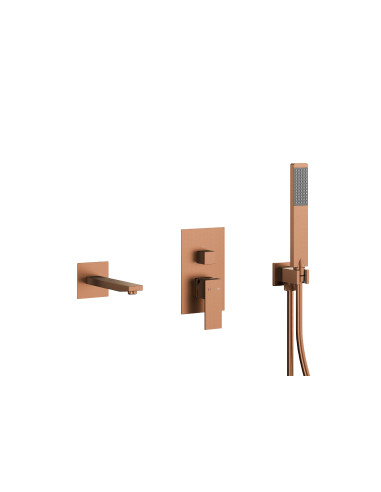 LOGON BRUSHED ROSE GOLD iebūvējamā vannas komplekts 5139-401-34