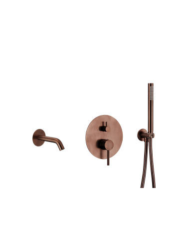 MOZA BRUSHED ROSE GOLD iebūvējamā vannas komplekts 5039-401-34