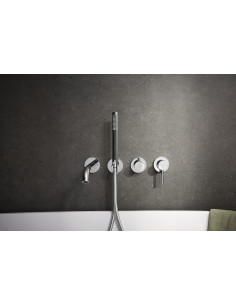 MOZA CHROME iebūvējamā vannas komplekts ar 3 bedrīšu, 2 funkciju maisītāju 5039-411-00 2