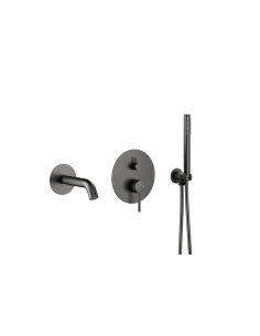 MOZA GUN METAL GREY iebūvējamā vannas komplekts 5039-401-61
