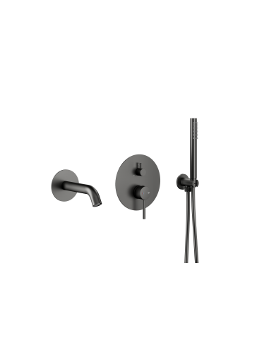 MOZA GUN METAL GREY iebūvējamā vannas komplekts 5039-401-61