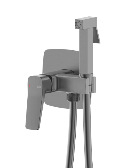 MALAGA GUN METAL GREY iebūvējamais bidē maisītājs 4529-512-61