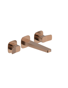 MALAGA BRUSHED ROSE GOLD slēptais trīs caurumu izlietnes jaucējkrāns 4529-821-34
