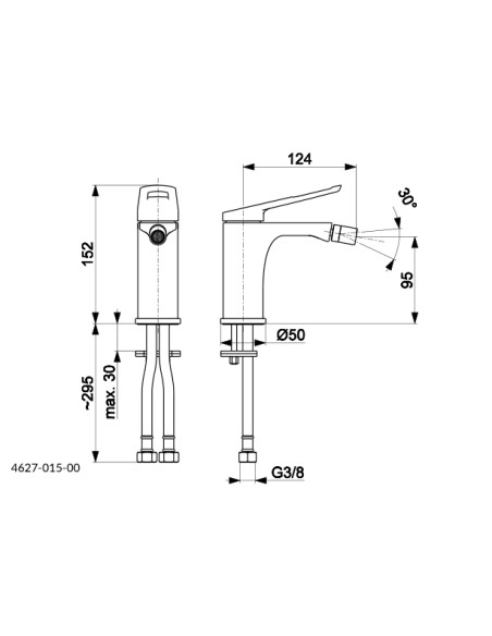 AMAZONIT stāvošs bidē jaucējkrāns 4627-015-00