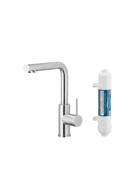 DUERO PURE BASIC NERŪSĒJOŠAIS TĒRAUDS ūdens filtrēšanas virtuves jaucējkrāns 6623-912-22