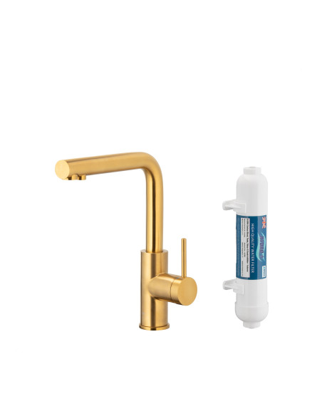 DUERO PURE BASIC ZELTS ūdens filtrēšanas virtuves jaucējkrāns 6623-912-31