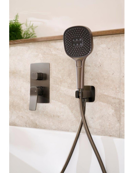 MALAGA GUN METAL PELĒKS iebūvējamais dušas komplekts 4529-501-61