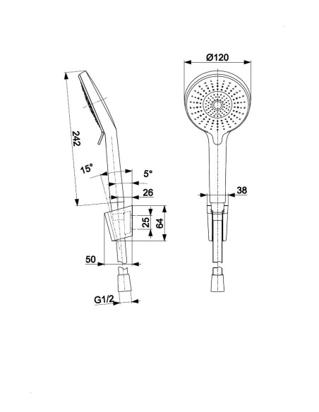 OTAVA HROMS dušas komplekts ar punktveida turētāju 841-245-00