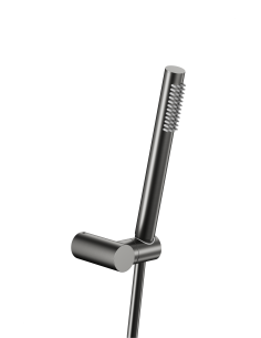 MOZA PREMIUM GUN METAL PELĒKS dušas komplekts ar punktveida turētāju 841-225-61