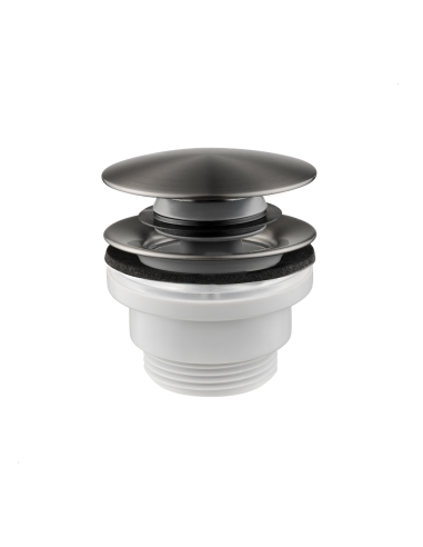 universāls plastmasas Click-Clack izlietnes vārsts, GUN METAL PELĒKS 660-310-61