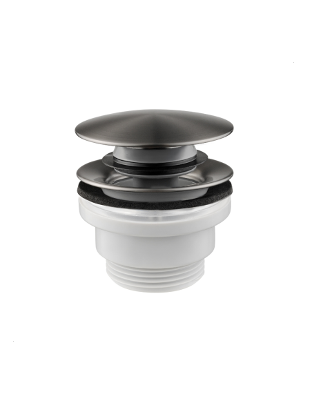 universāls plastmasas Click-Clack izlietnes vārsts, GUN METAL PELĒKS 660-310-61