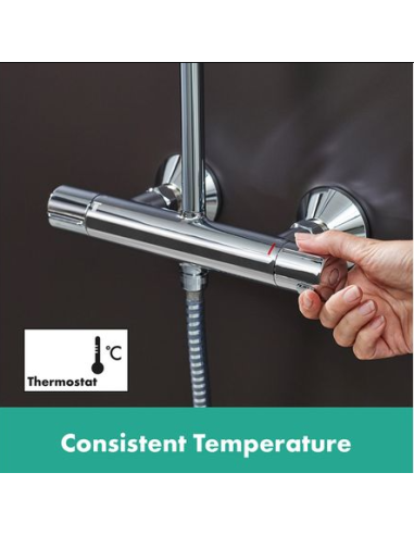 Hansgrohe Vernis Blend dušas sistēma ar termostatu, hroms 26276000 - 9