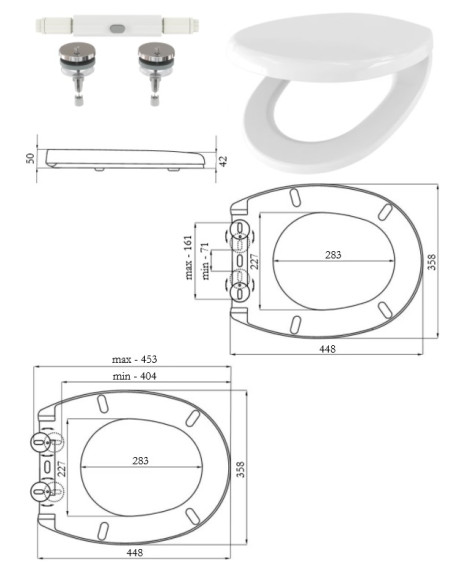 WC poda vāks RONDA 010/AMWC QR SC, SK1054