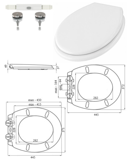 WC poda vāks NERIA SC 031/MWC QR SC, SK1922