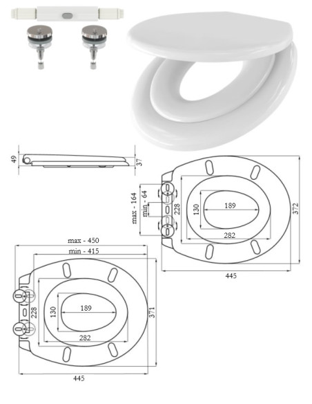 WC poda vāks+b.sēd. NERIA 031/MWC QR SC, SK922