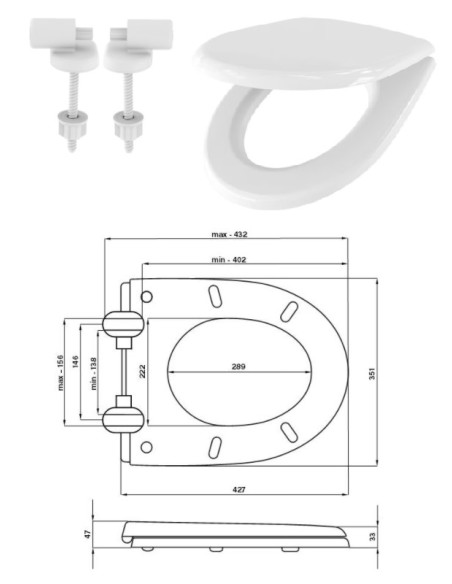 WC poda vāks VENUS 020/AW PL SC, SK1311