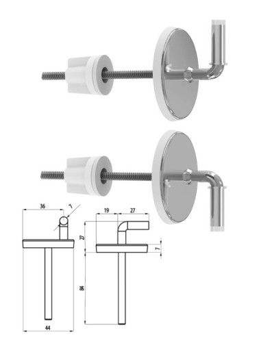 Stiprin.WC vākam,reg., 019/M met., SK368