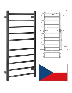 Dvieļu žāvētājs el.450x960mm 130W, Melns