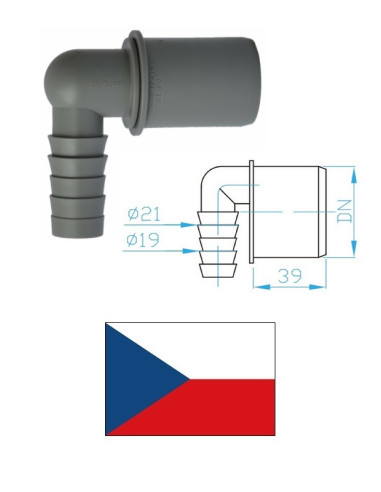 Šļūtenes savienojums (leņķa) DN32, 19-21mm