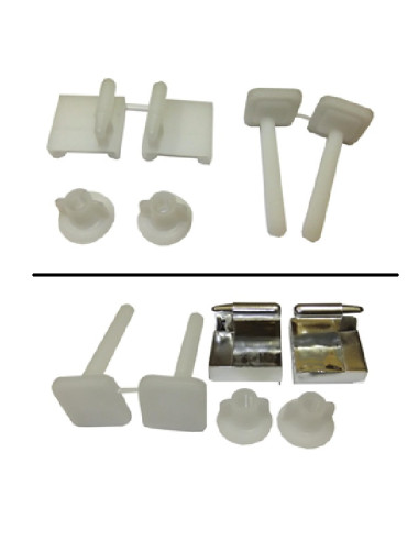 Stiprinājumi WC vākam 250/A (Plastmasa), BALTS