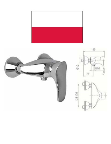 Dušas krāna korpuss 486-020-00, GRANIT