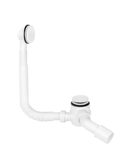 copy of Bathtub trap with overflow and "click-clack" waste, matte chrome - 2