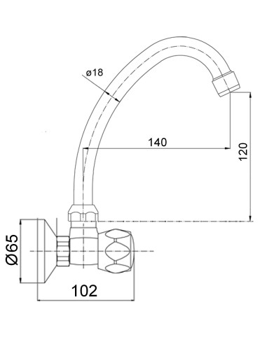 Virtuves izlietnes krāns MG2147 RING, DIVUPE