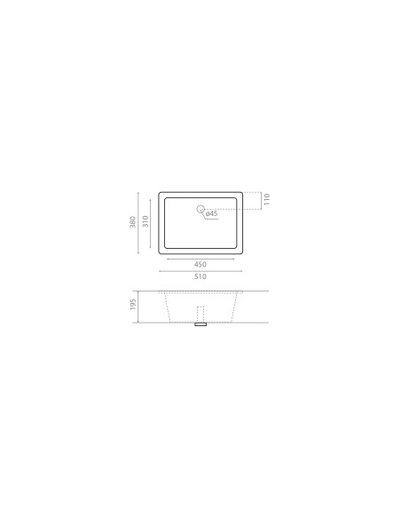 TORINO Keramiskā izlietne 51x38x17.5cm 0051N TORINO Keramiskā izlietne 51x38x17.5cm 0051N